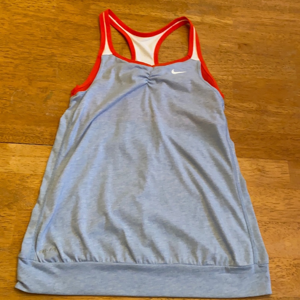 Nike Dri Fit razor back athletic top w/ bra sz XL